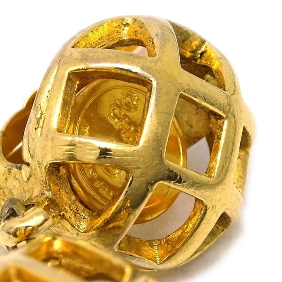 Chanel Dangle Earrings Gold Clip-On 143026 - Picture 4 of 4